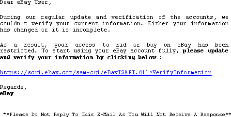 e-mail text